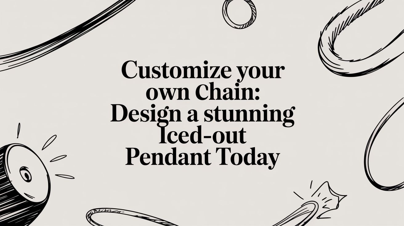 Customize your own chain: Design a stunning iced-out pendant today