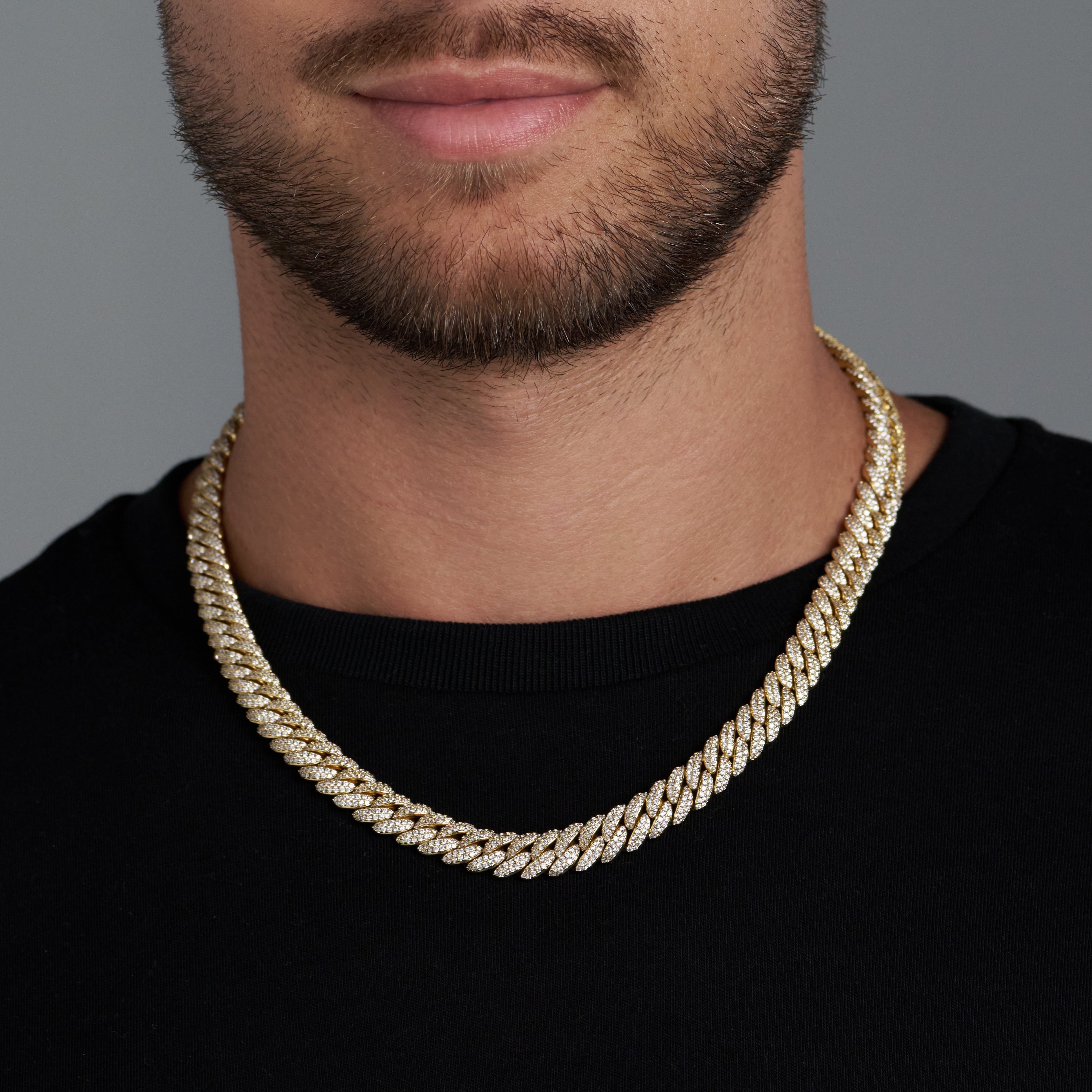 VVS 10mm Gold Iced Cuban Link Chain