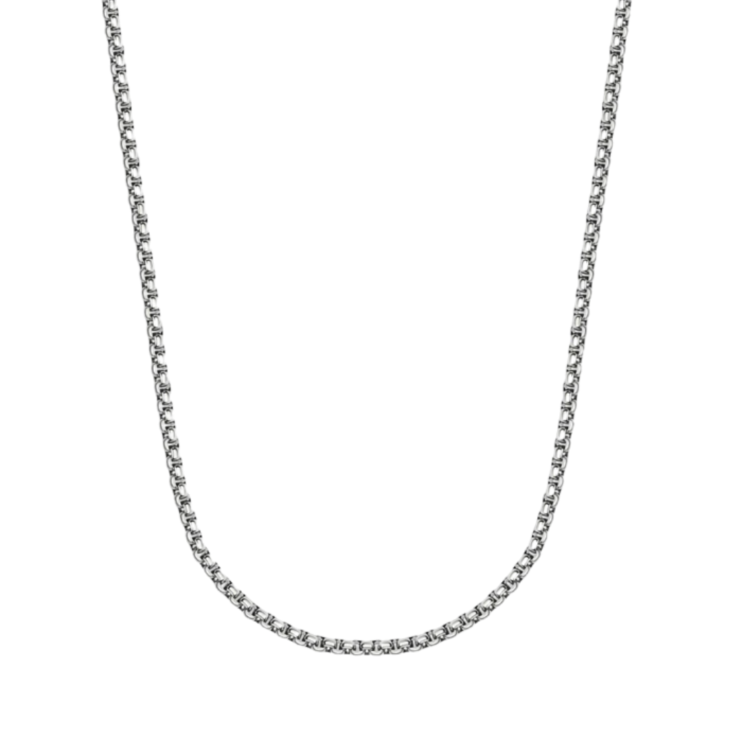 Round Box Chain (Silver) - 3mm