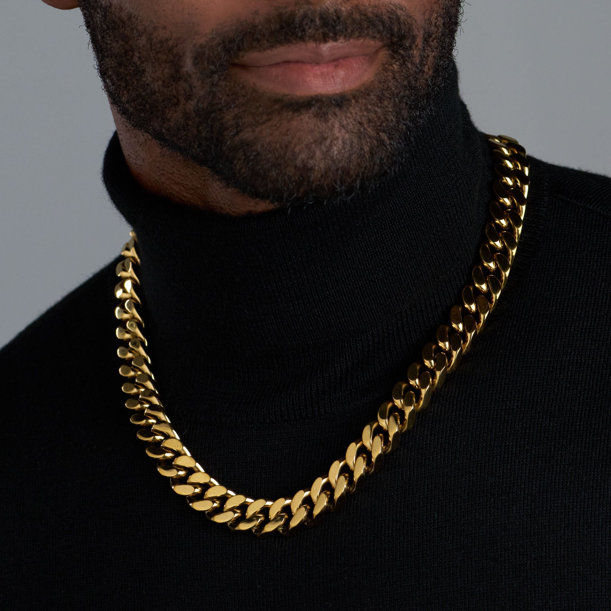 16mm Gold Cuban Link Chain