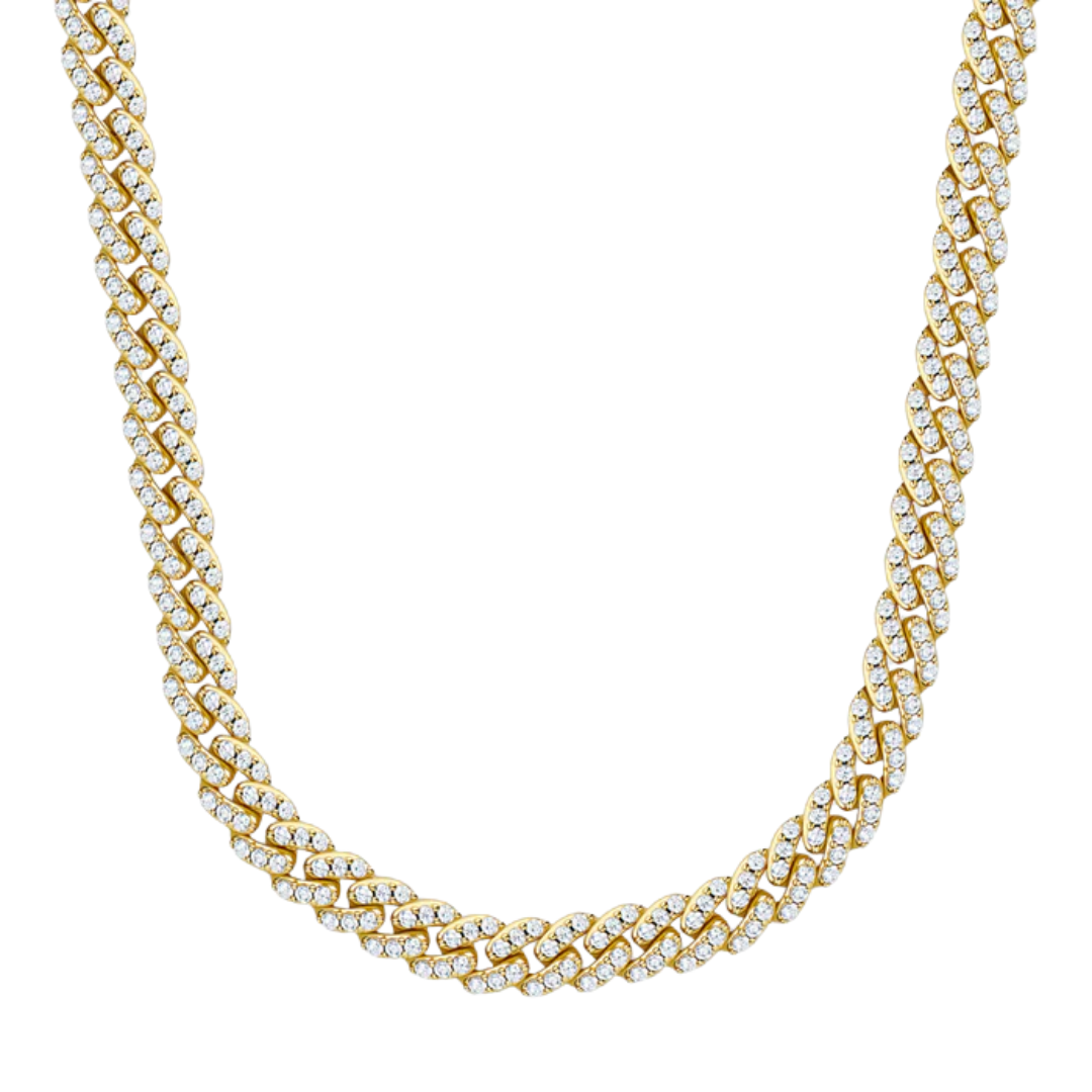 Iced Cuban Chain (Gold) - 8mm