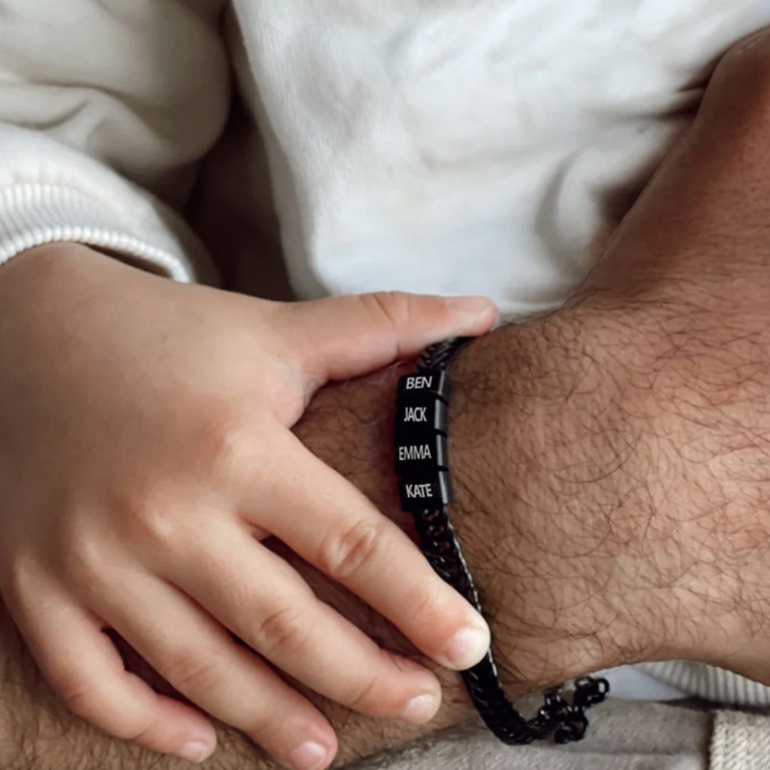 VVS Customized Dad's Bracelet with Kid's Name