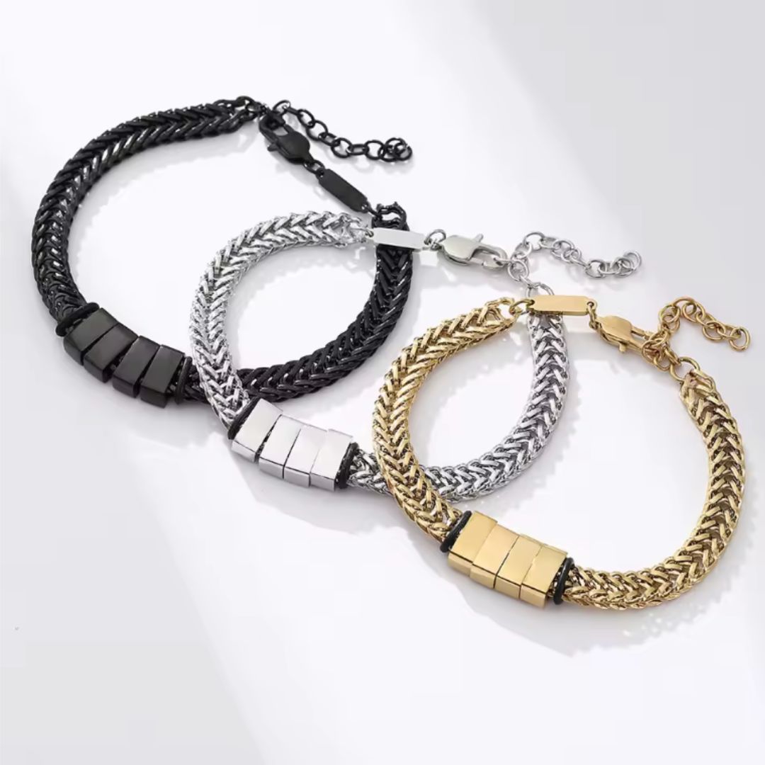 VVS Customized Dad's Bracelet with Kid's Name