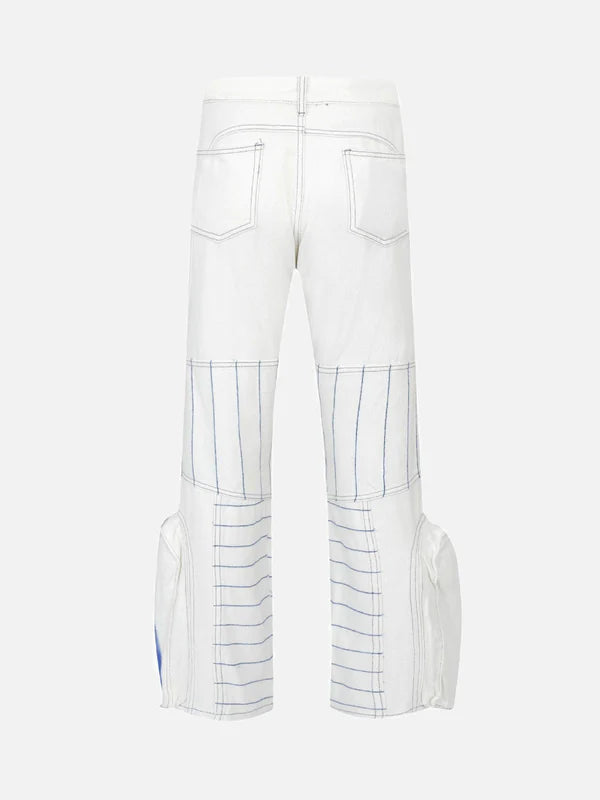 JEANS MIT WEITEM BEIN „COCONUT BAUM“