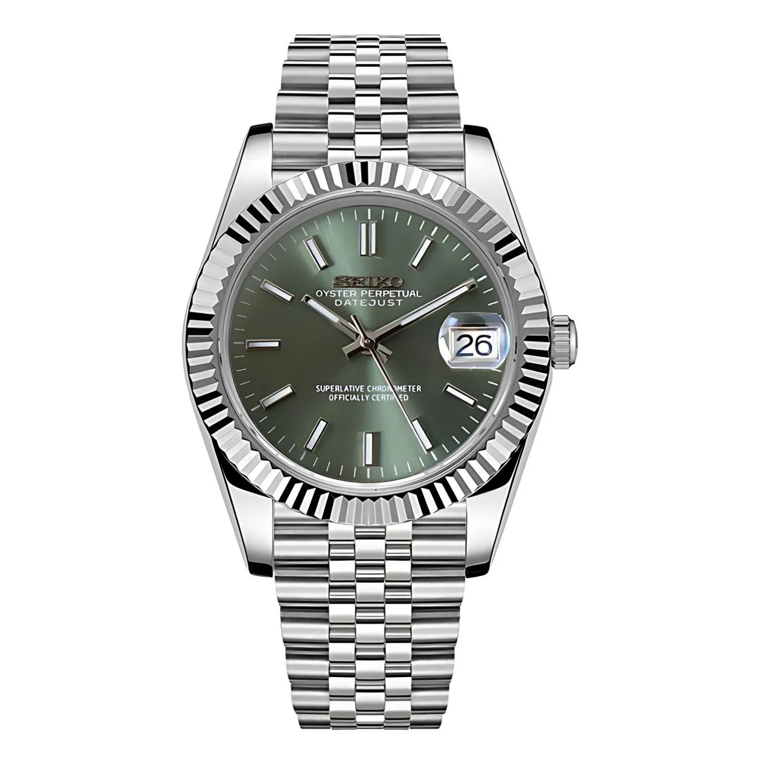Seiko Mod Datejust | Olive Green