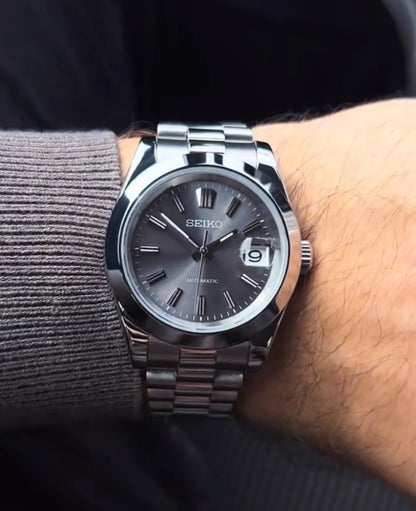 Seiko Mod Datejust Sunburst | Grey