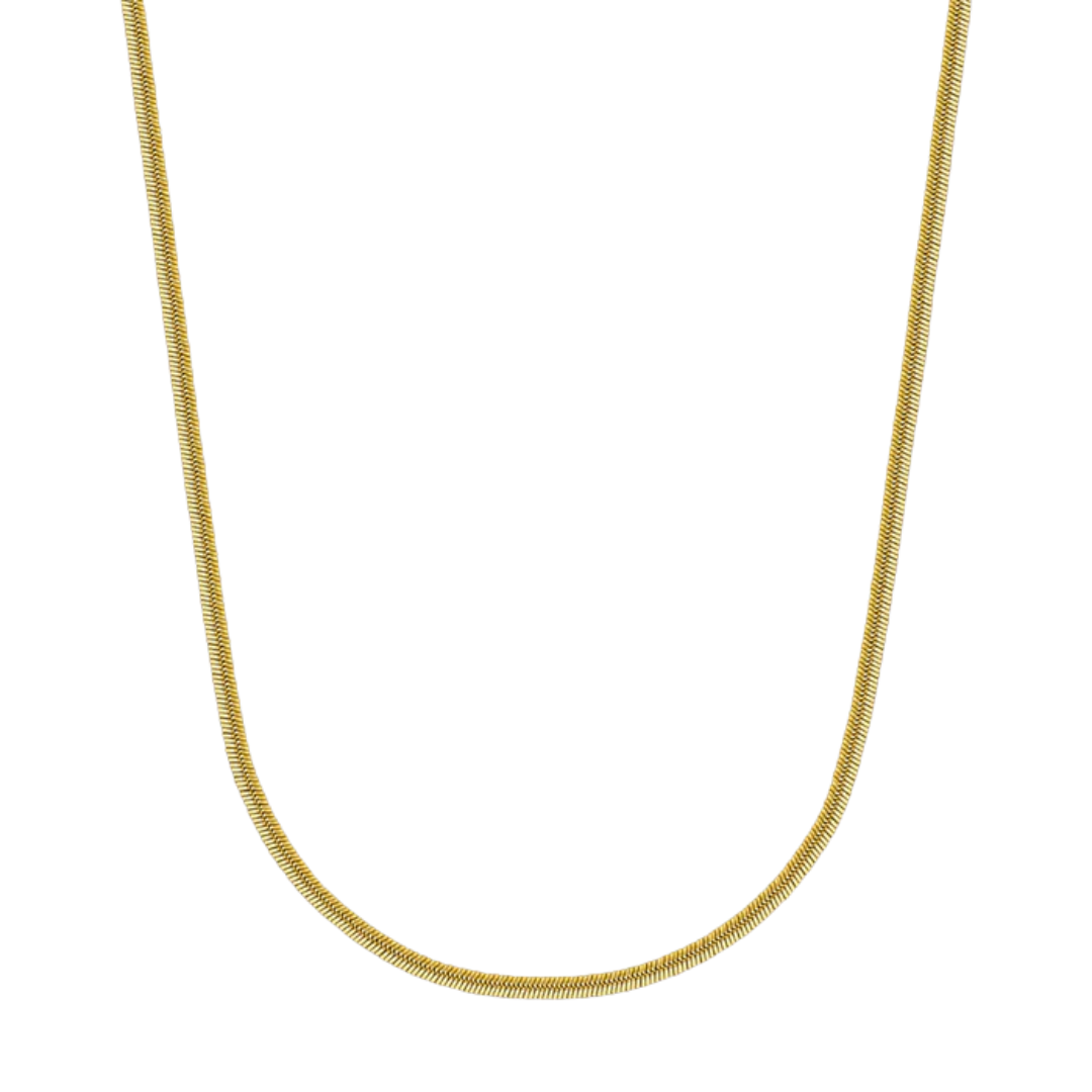 2mm Gold Flat Snake Chain