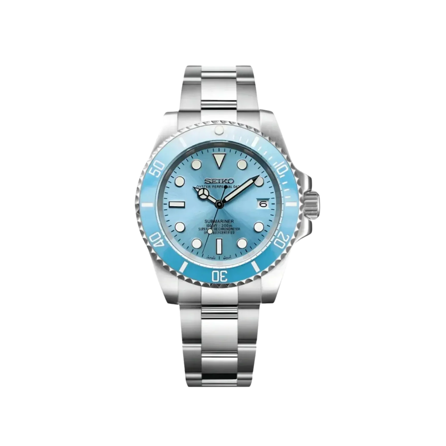 Seiko Mod Submariner | Sky Blue