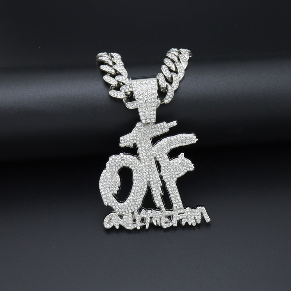 Κοσμήματα VVS Lil Durk OTF "μόνο η οικογένεια" Replica Cuban Chain
