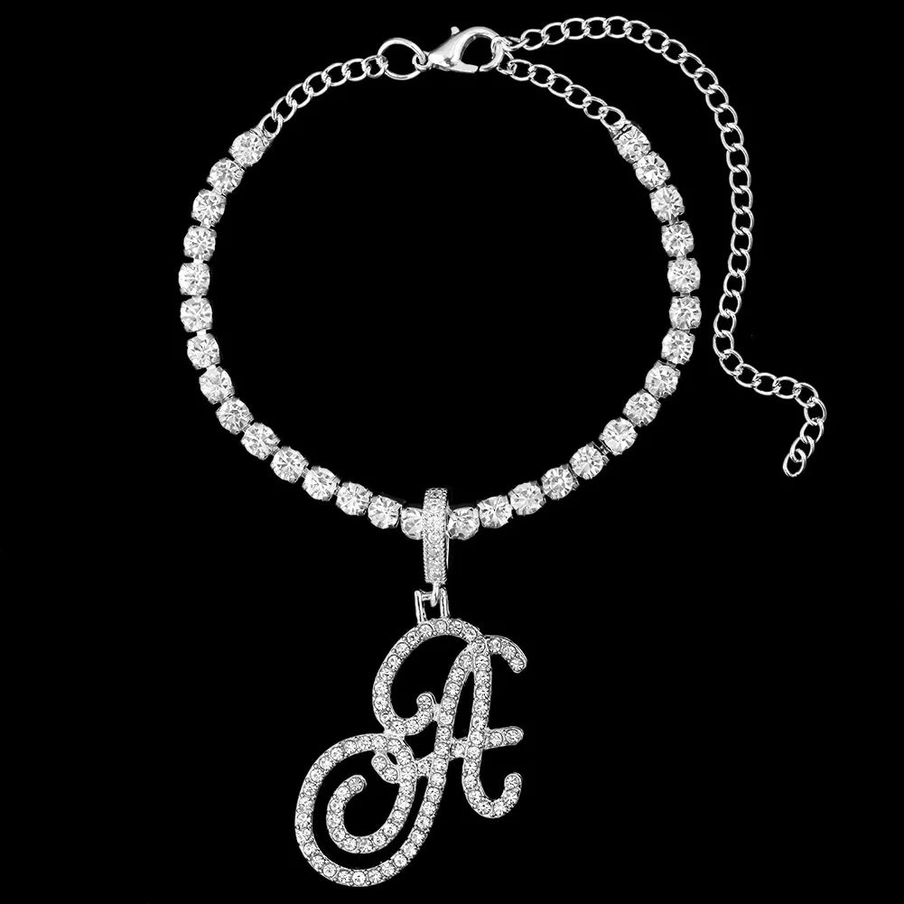 Initial Letter Tennis Anklet