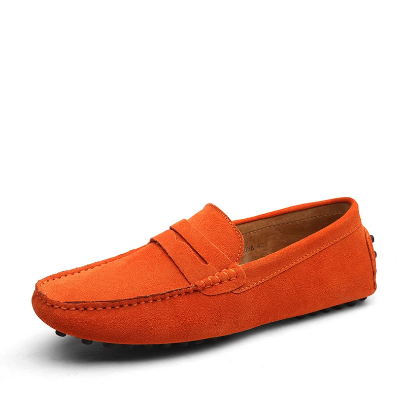 Mason "Orange" Genuine Leather Casual Driving Loafers