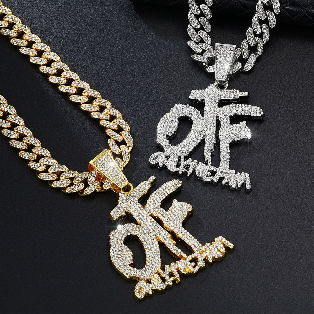 Κοσμήματα VVS Lil Durk OTF "μόνο η οικογένεια" Replica Cuban Chain