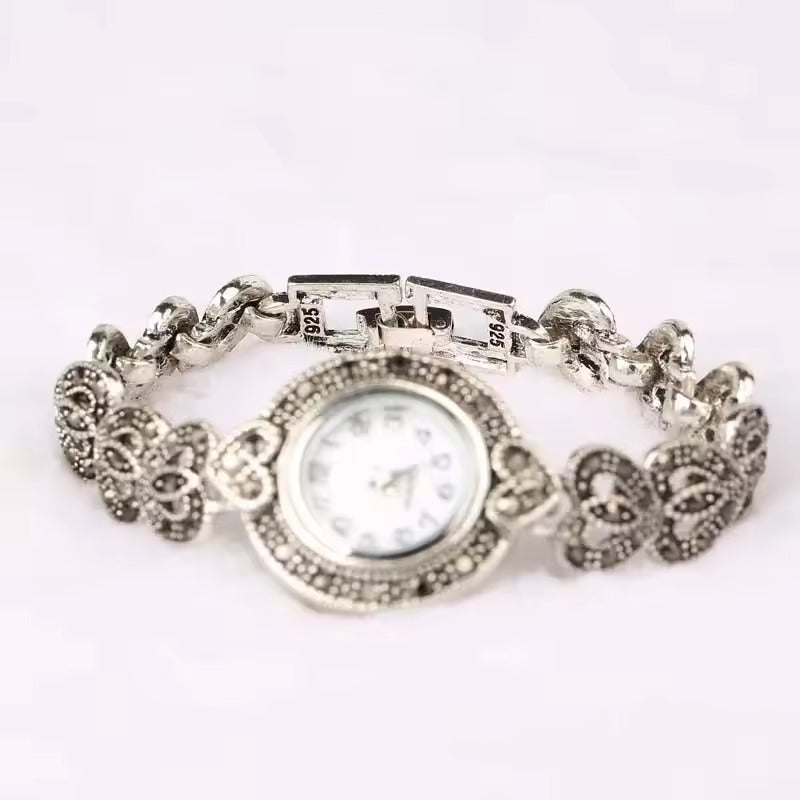 Antique Style Heart Cuban Women's Watch