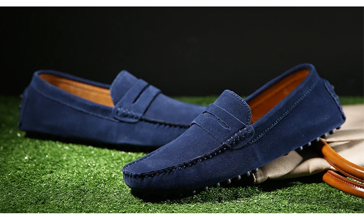 Mason "Blue" Genuine Leather Casual Driving Loafers