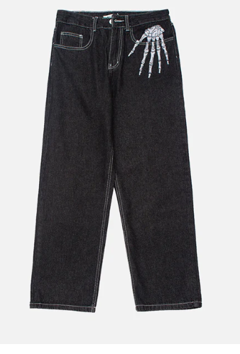VVS Skull Hand Print Jeans