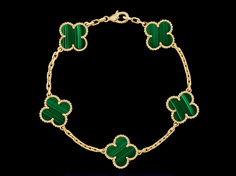 Clover Motif Alhambra Bracelet - 18k Gold & .925 Sterling Silver