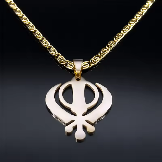 Stainless Steel Khanda Pendant Necklace