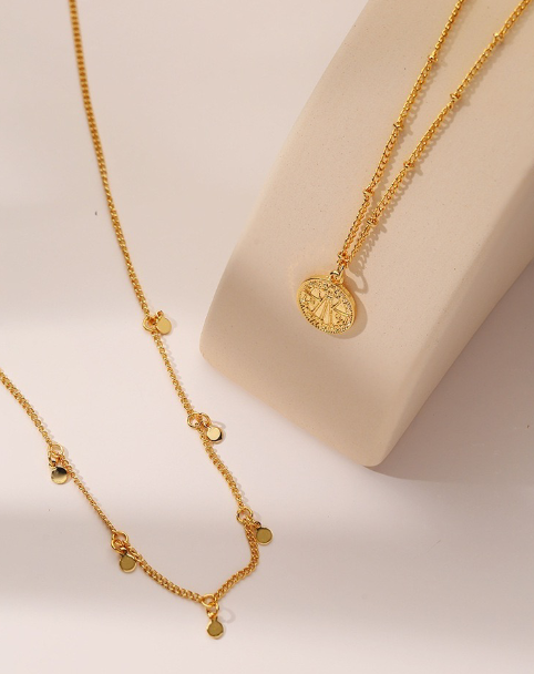 Arabic Pendant Layered Bead Necklace