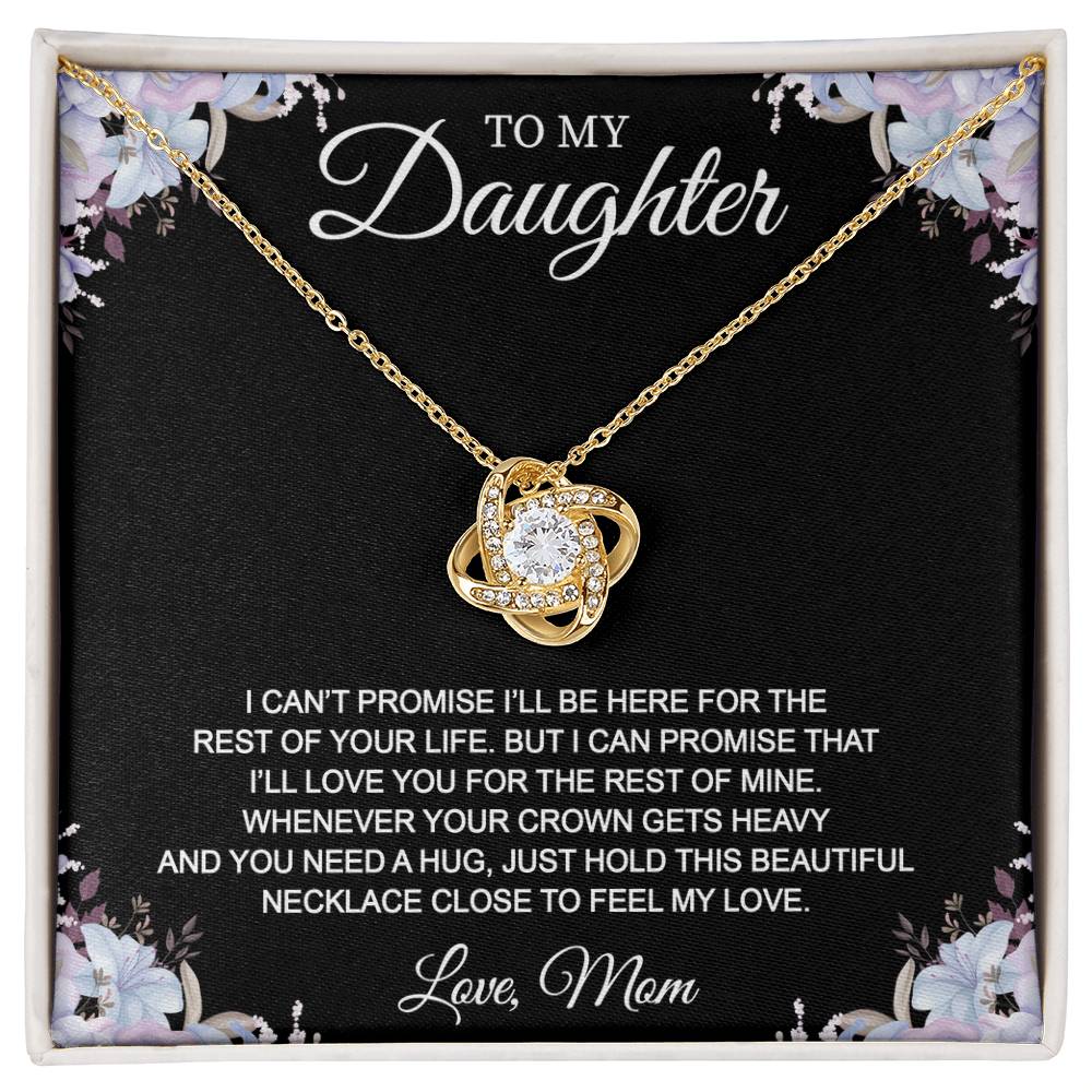 To My Daughter (Love, Mom) Message Card Necklace