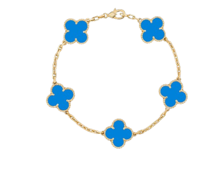 Clover Motif Alhambra Bracelet - 18k Gold & .925 Sterling Silver