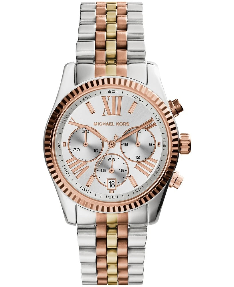 Michael Kors MK5735 Women's Lexington Tri-Tone Stainless Steel Watch