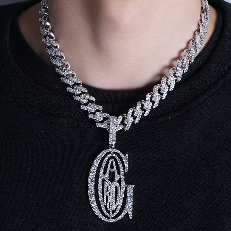 Tyga-Inspired Goyard Pendant Necklace Rapper Chain