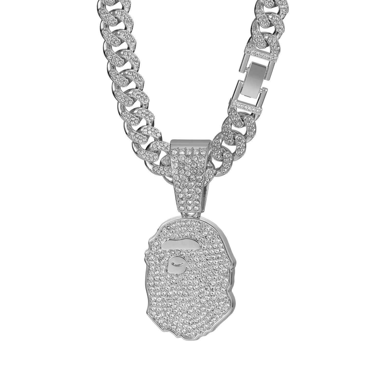 BG BAPE-Inspired Pendant Necklace Rapper Chain