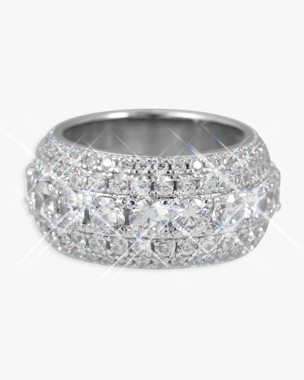 5-Layer 14K Gold Plated Iced Out VVS Ring