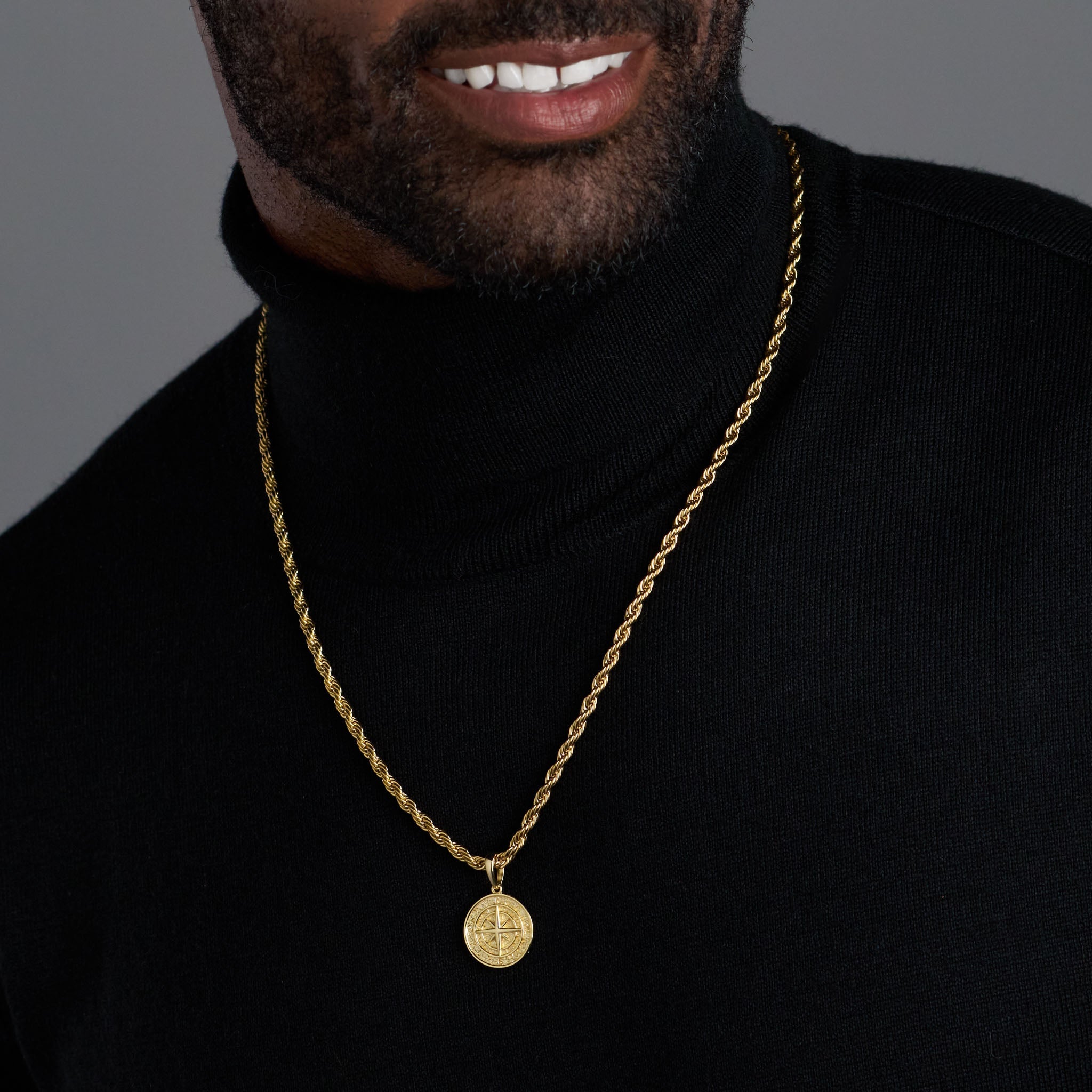 Gold Compass Pendant