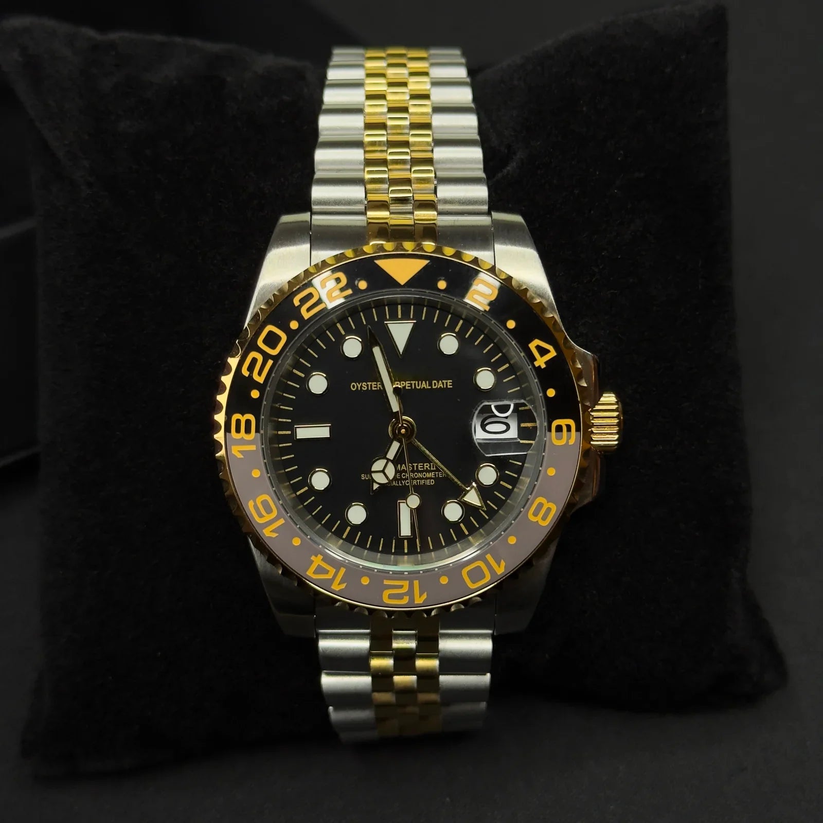 Seiko Mod Watch | GMT Oyster Silver & Gold