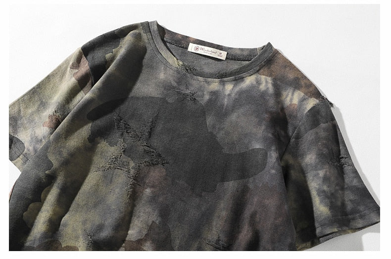 Hip-Hop-T-Shirt mit Camouflage-Muster