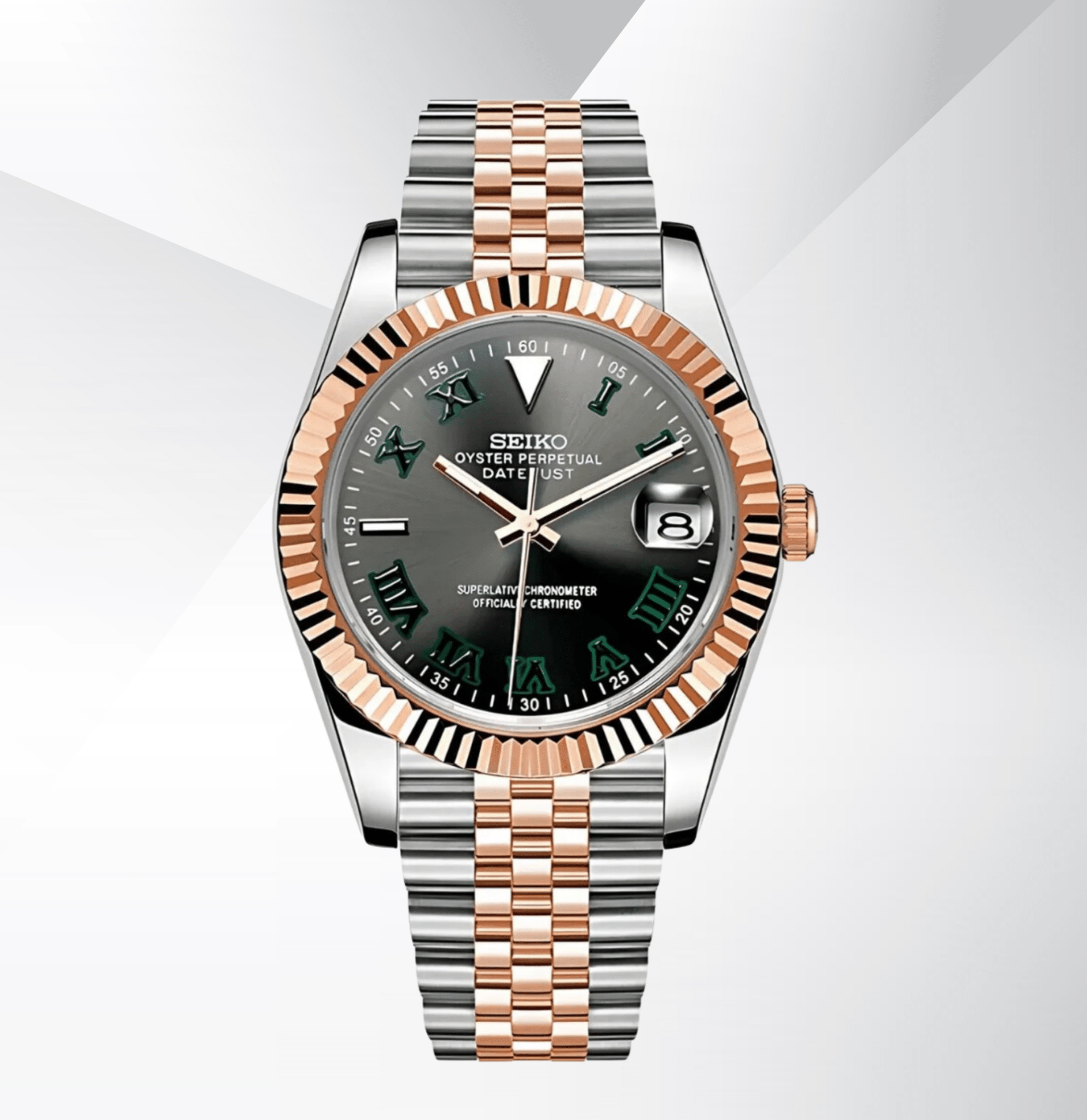 Seiko Mod Datejust Wimbledon Two - Tone