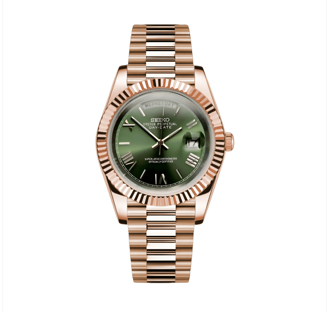 Seiko Mod Day - Date President Mint Green