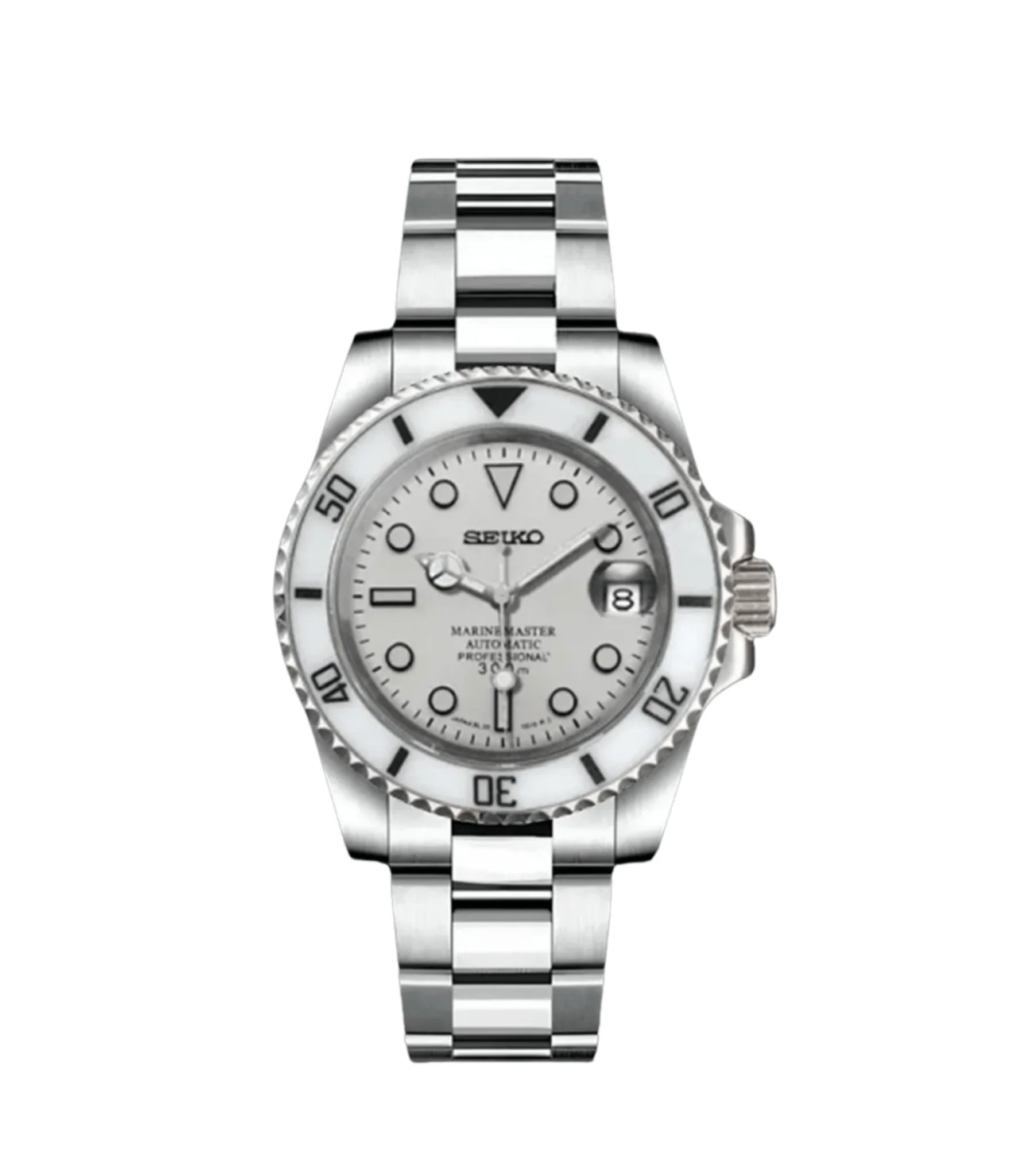 SEIKO MOD SUBMARINER | WHITE STEEL