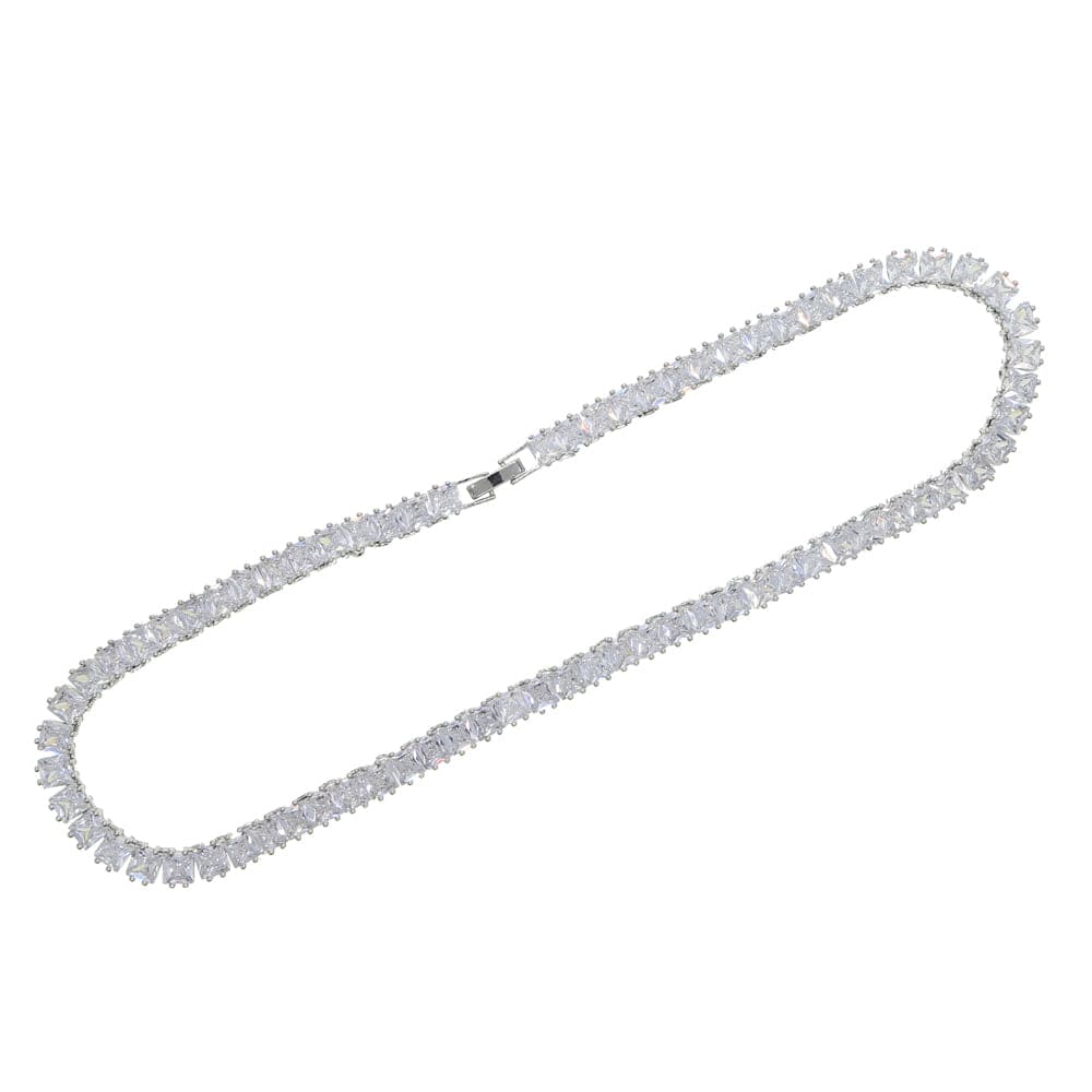 VVS Jewelry hip hop jewelry 5MM Princess Cut Tennis Chain