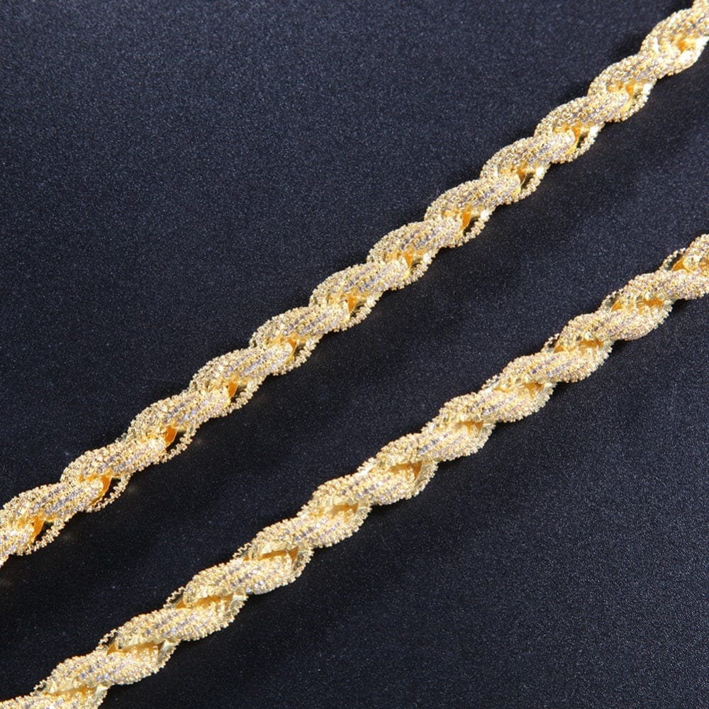 VVS Jewelry hip hop jewelry 8mm Fully Iced Premium Thick Rope Chain