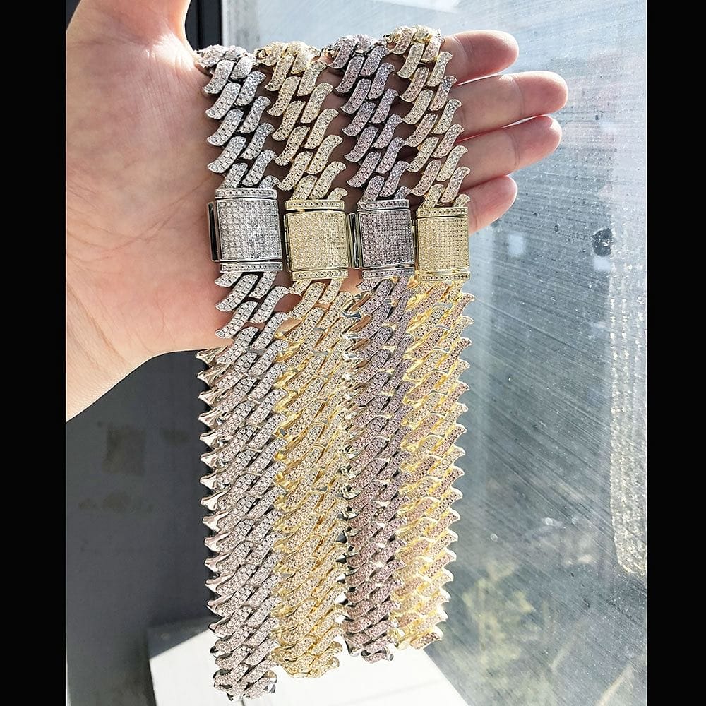 VVS Jewelry hip hop jewelry Cuban 16mm Spiked Cuban Chain