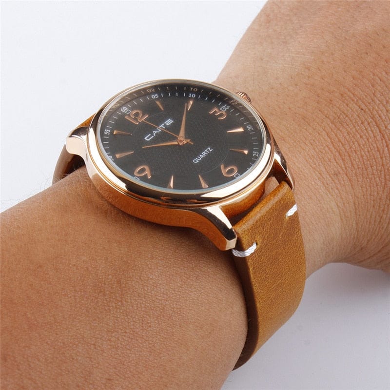 VVS Jewelry hip hop jewelry Genuine Retro Leather Watch Strap