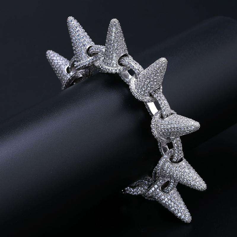 VVS Jewelry hip hop jewelry Gold/Silver Rivet Spike Bracelet