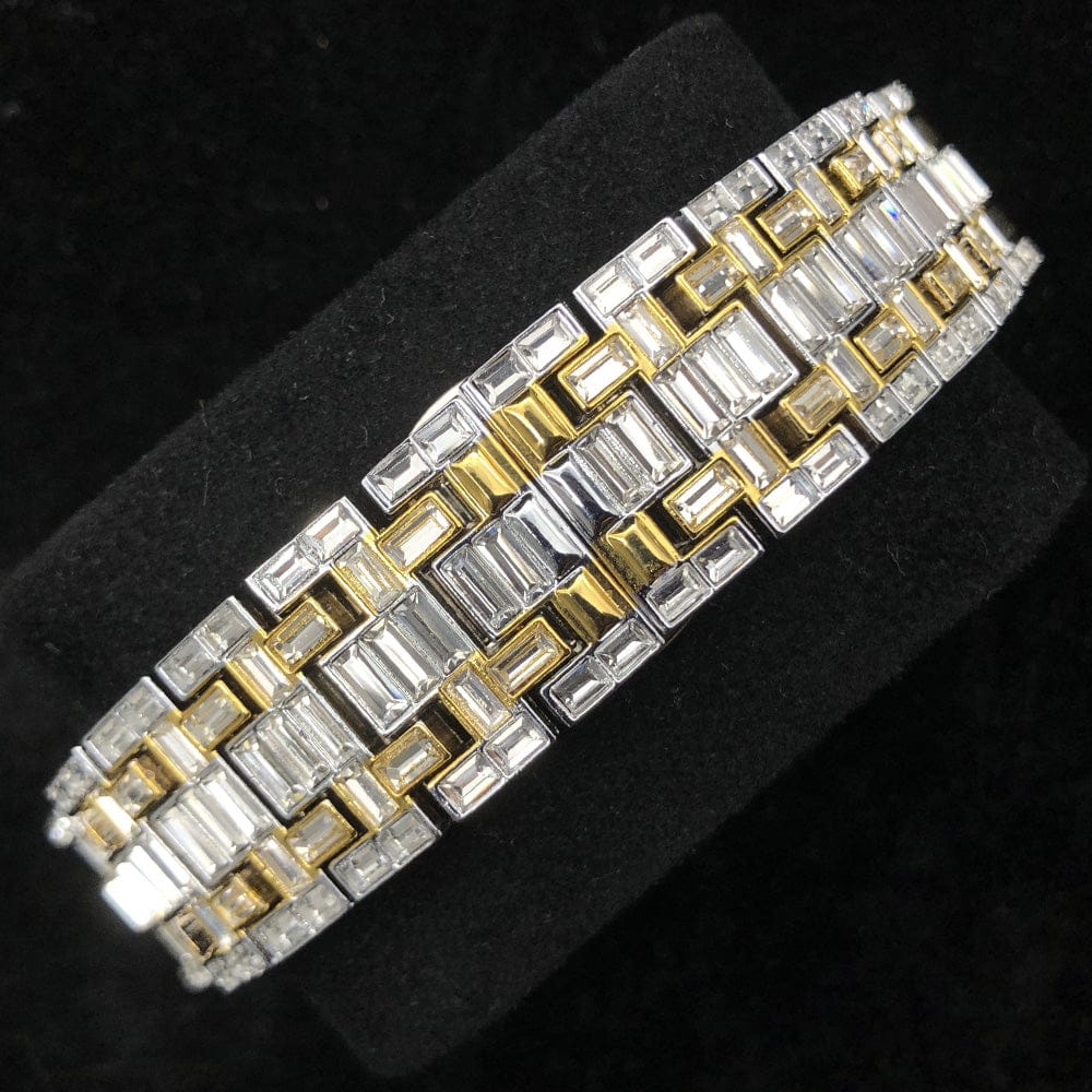 VVS Jewelry hip hop jewelry Iced Men's Mechanical Baguette Watch