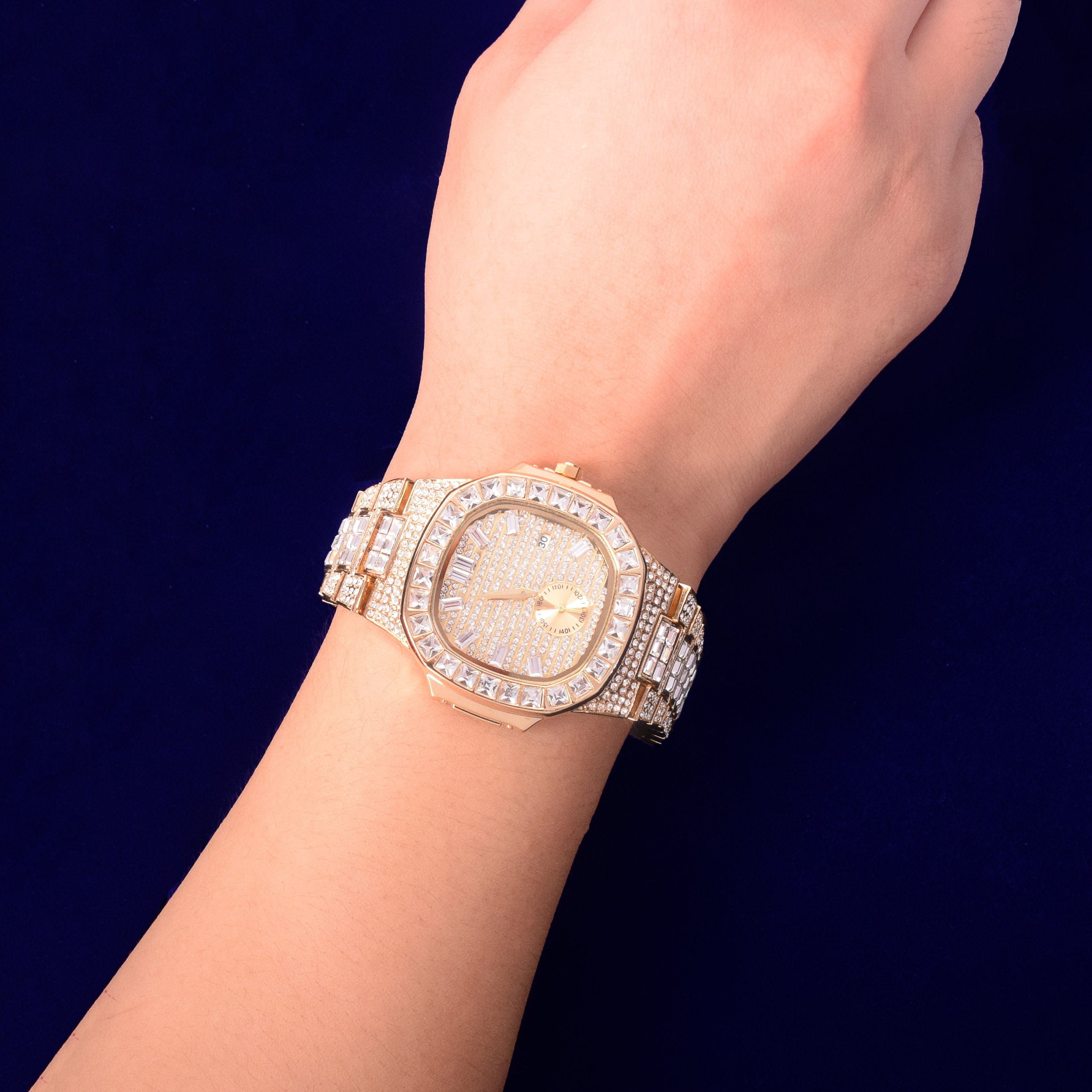 VVS Jewelry hip hop jewelry Iced Out Relogio Masculino Inspired Square Baguette Watch