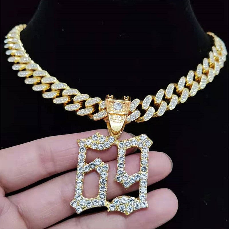 VVS Jewelry hip hop jewelry Iced Tekashi 6ix9ine Inspired Pendant Chain