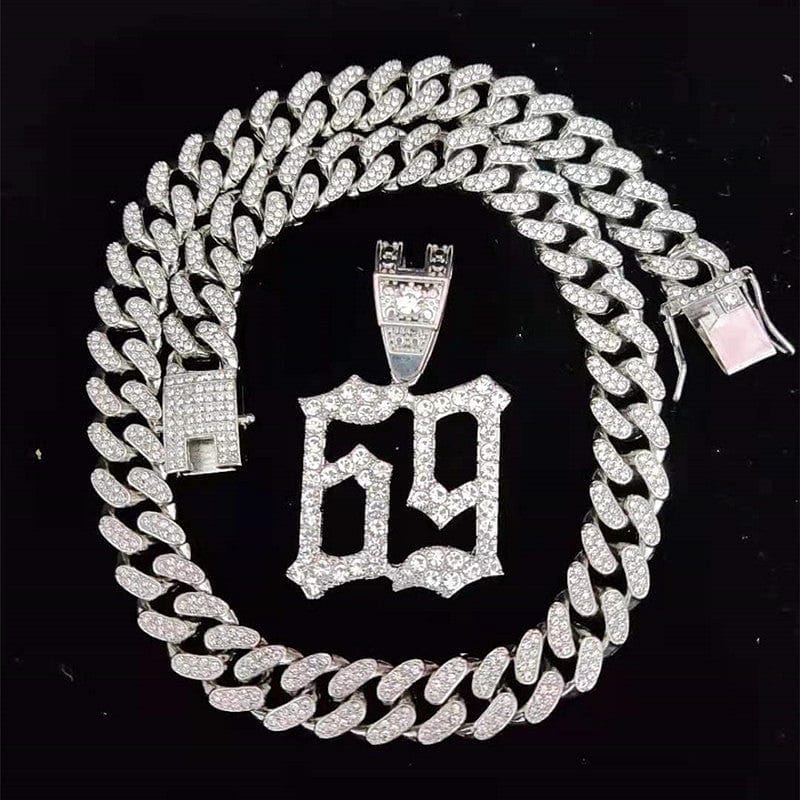 VVS Jewelry hip hop jewelry Iced Tekashi 6ix9ine Inspired Pendant Chain