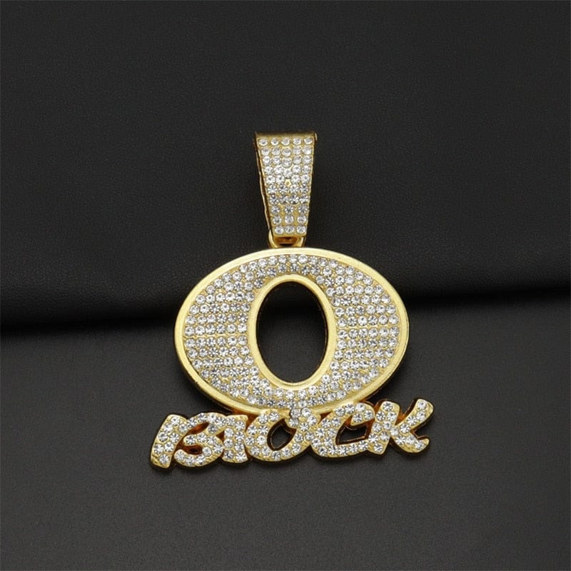 Chaîne pendentif cubaine O BLOCK de Icy Rapper