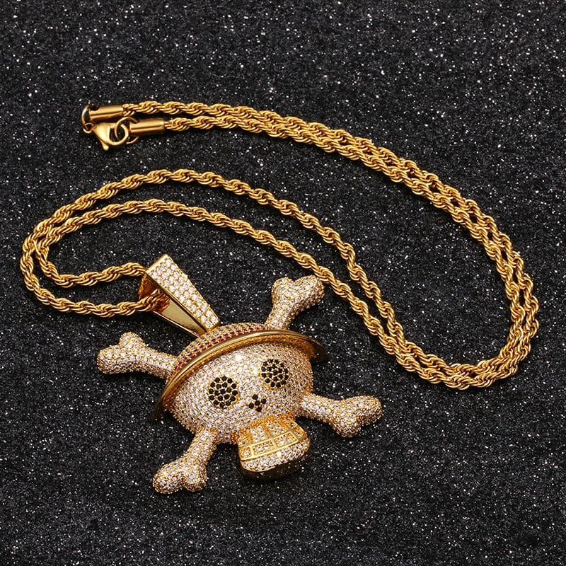 VVS Jewelry hip hop jewelry King Crossbone Pirate Skull Pendant