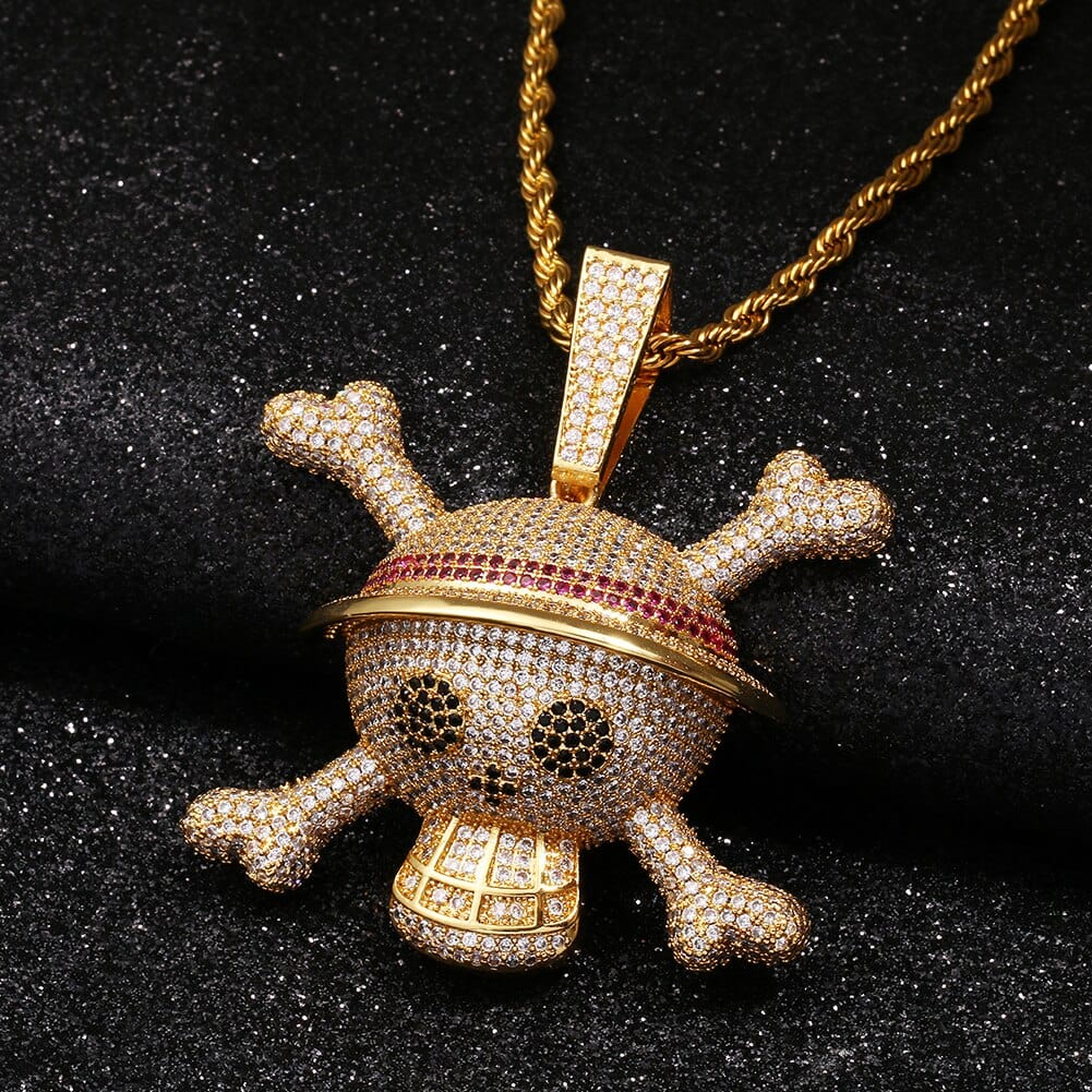 VVS Jewelry hip hop jewelry King Crossbone Pirate Skull Pendant