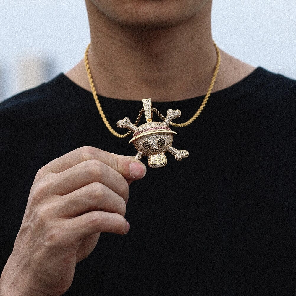 VVS Jewelry hip hop jewelry King Crossbone Pirate Skull Pendant