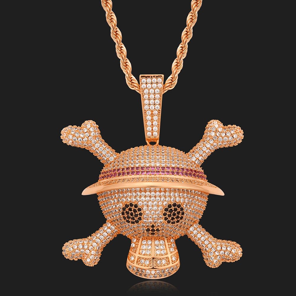 VVS Jewelry hip hop jewelry King Crossbone Pirate Skull Pendant