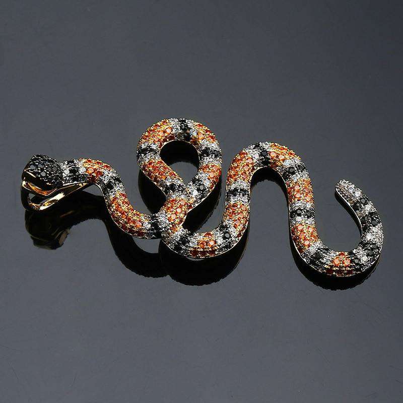 VVS Jewelry hip hop jewelry Snake 14k Gold Pendant Necklace