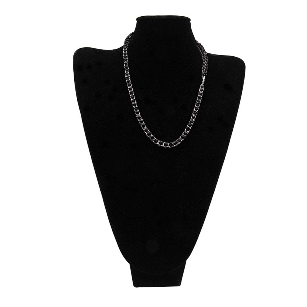 VVS Jewelry hip hop jewelry VVS Jewelry 5MM Black Tennis Chain